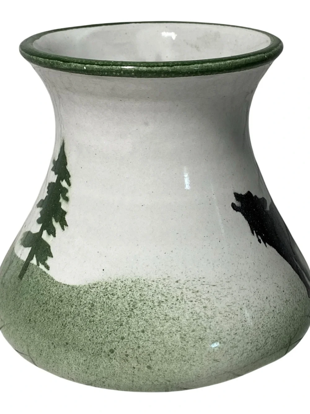 Vintage Travel Wolf Coffee Mug Cup Stoneware Specialties Mountains Trees Forest